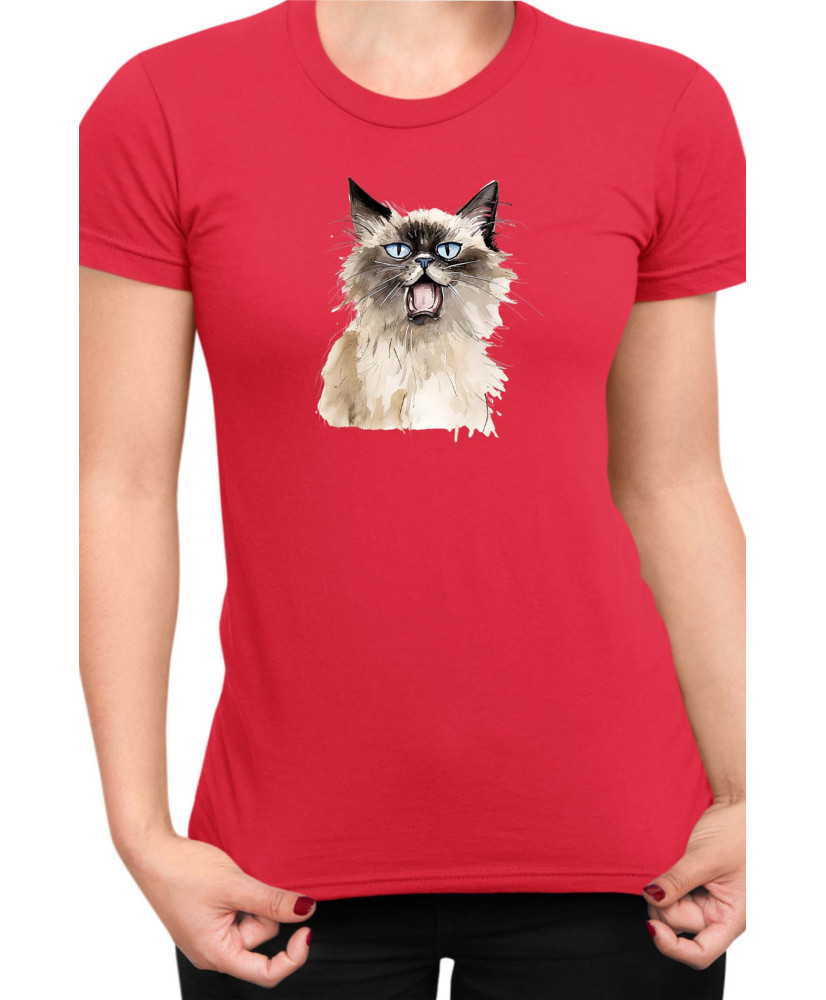 Дамска Тениска Funny Cats Breeds Birman 2