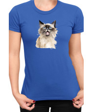Дамска Тениска Funny Cats Breeds Birman 2