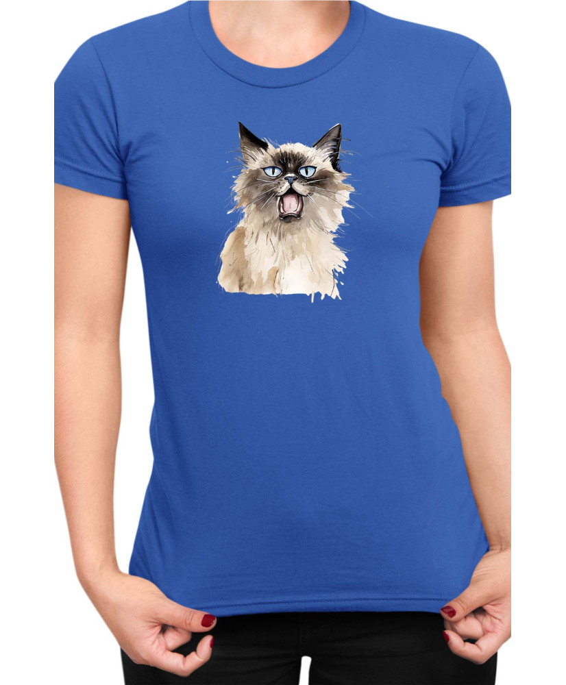 Дамска Тениска Funny Cats Breeds Birman 2