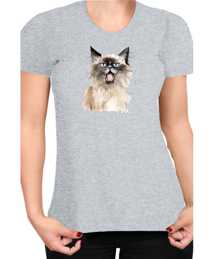 Дамска Тениска Funny Cats Breeds Birman 2