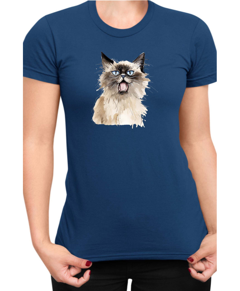 Дамска Тениска Funny Cats Breeds Birman 2