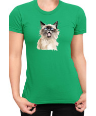 Дамска Тениска Funny Cats Breeds Birman 2