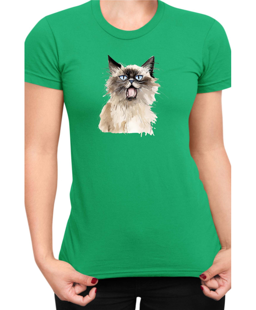 Дамска Тениска Funny Cats Breeds Birman 2