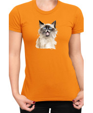 Дамска Тениска Funny Cats Breeds Birman 2