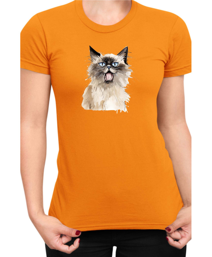 Дамска Тениска Funny Cats Breeds Birman 2