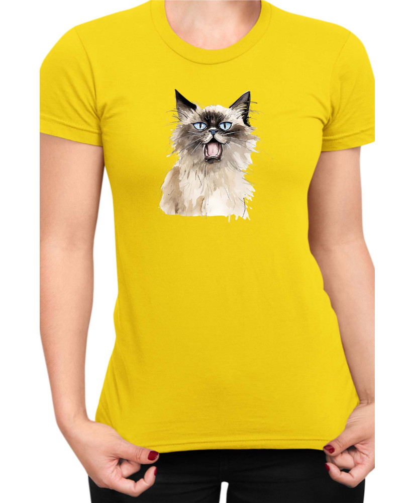 Дамска Тениска Funny Cats Breeds Birman 2