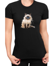 Дамска Тениска Funny Cats Breeds Birman 3
