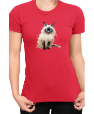 Дамска Тениска Funny Cats Breeds Birman 3