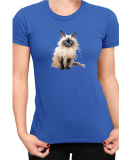 Дамска Тениска Funny Cats Breeds Birman 3