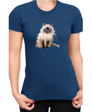 Дамска Тениска Funny Cats Breeds Birman 3