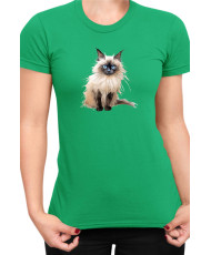 Дамска Тениска Funny Cats Breeds Birman 3