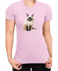 Дамска Тениска Funny Cats Breeds Birman 3