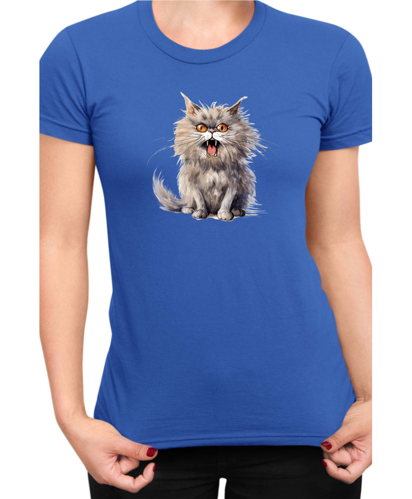 Дамска Тениска Funny Cats Breeds British Longhair 1