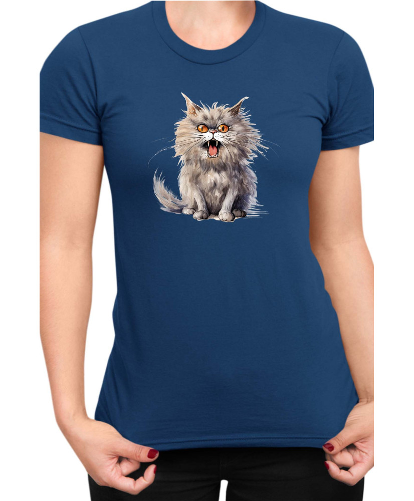 Дамска Тениска Funny Cats Breeds British Longhair 1