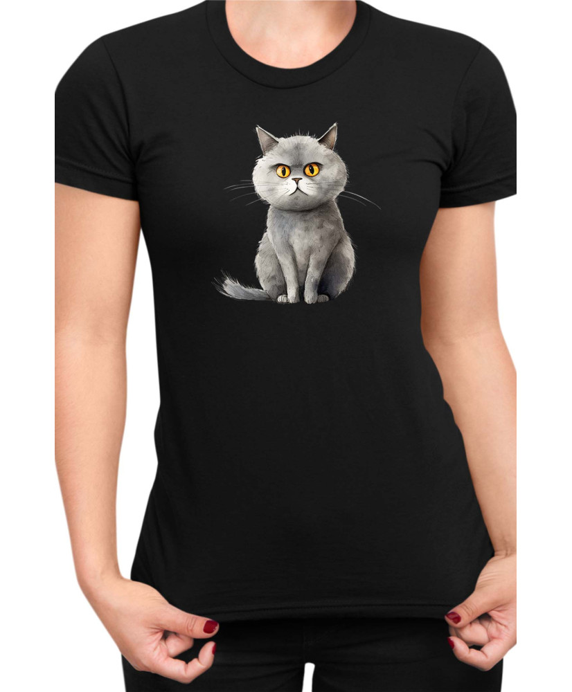 Дамска Тениска Funny Cats Breeds British Shorthair 1