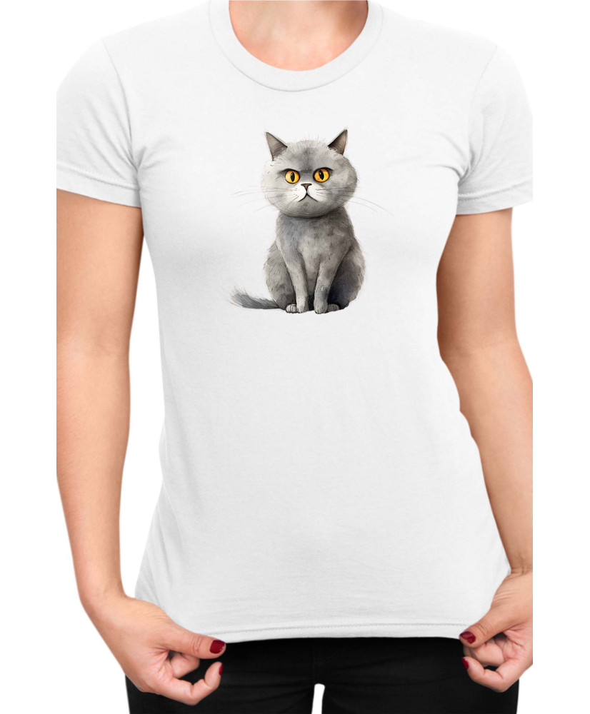Дамска Тениска Funny Cats Breeds British Shorthair 1