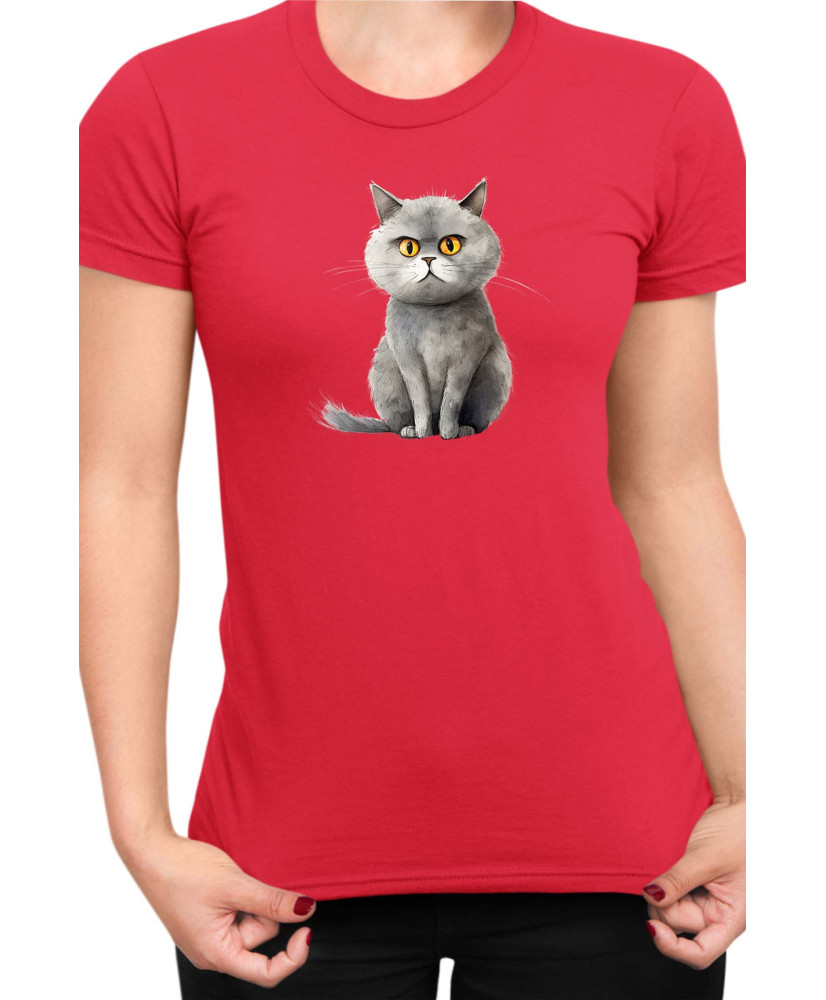 Дамска Тениска Funny Cats Breeds British Shorthair 1