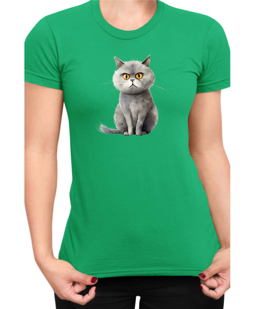 Дамска Тениска Funny Cats Breeds British Shorthair 1