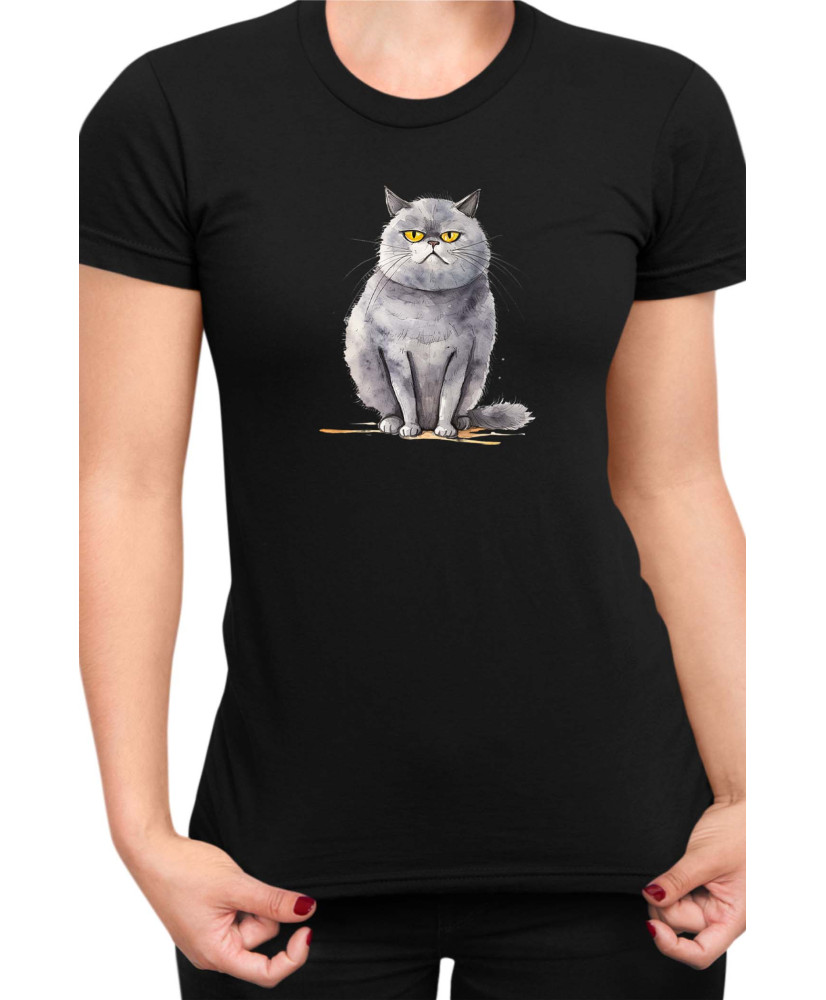 Дамска Тениска Funny Cats Breeds British Shorthair 2