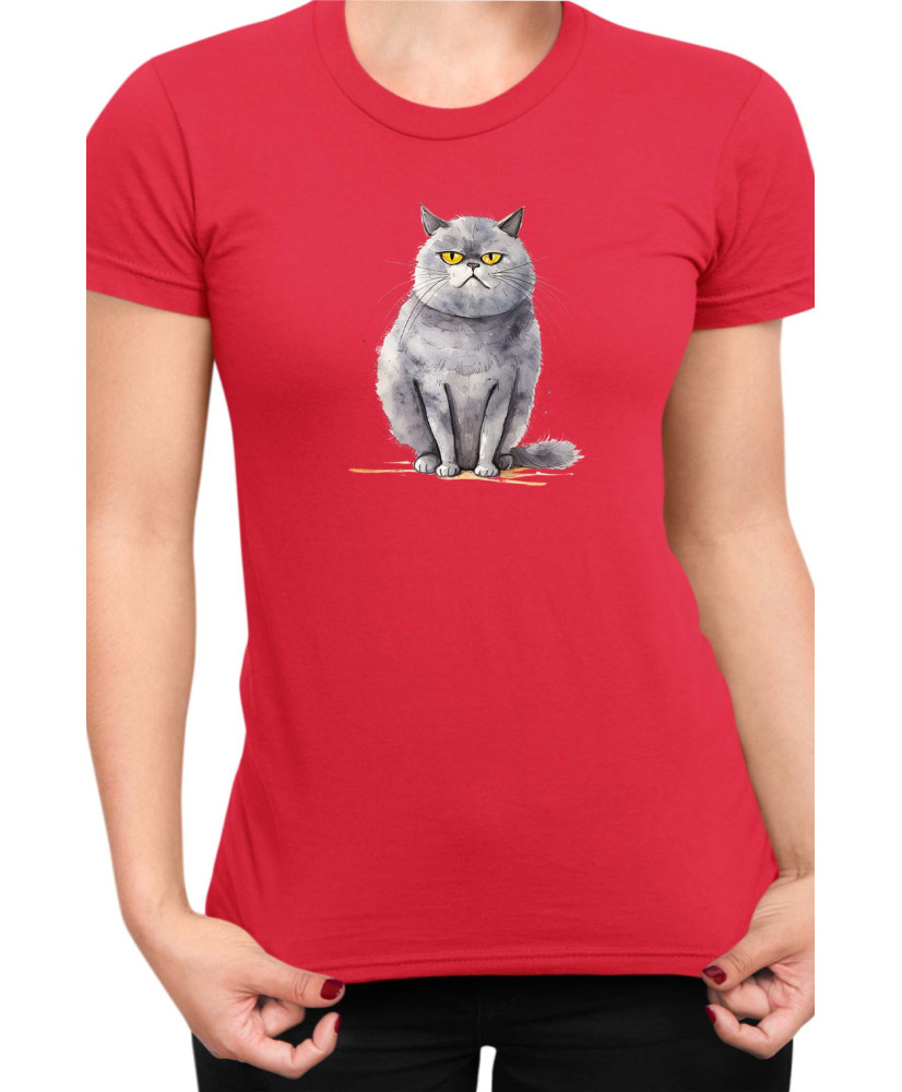 Дамска Тениска Funny Cats Breeds British Shorthair 2