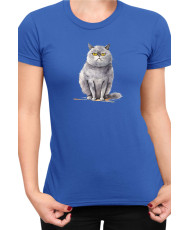 Дамска Тениска Funny Cats Breeds British Shorthair 2