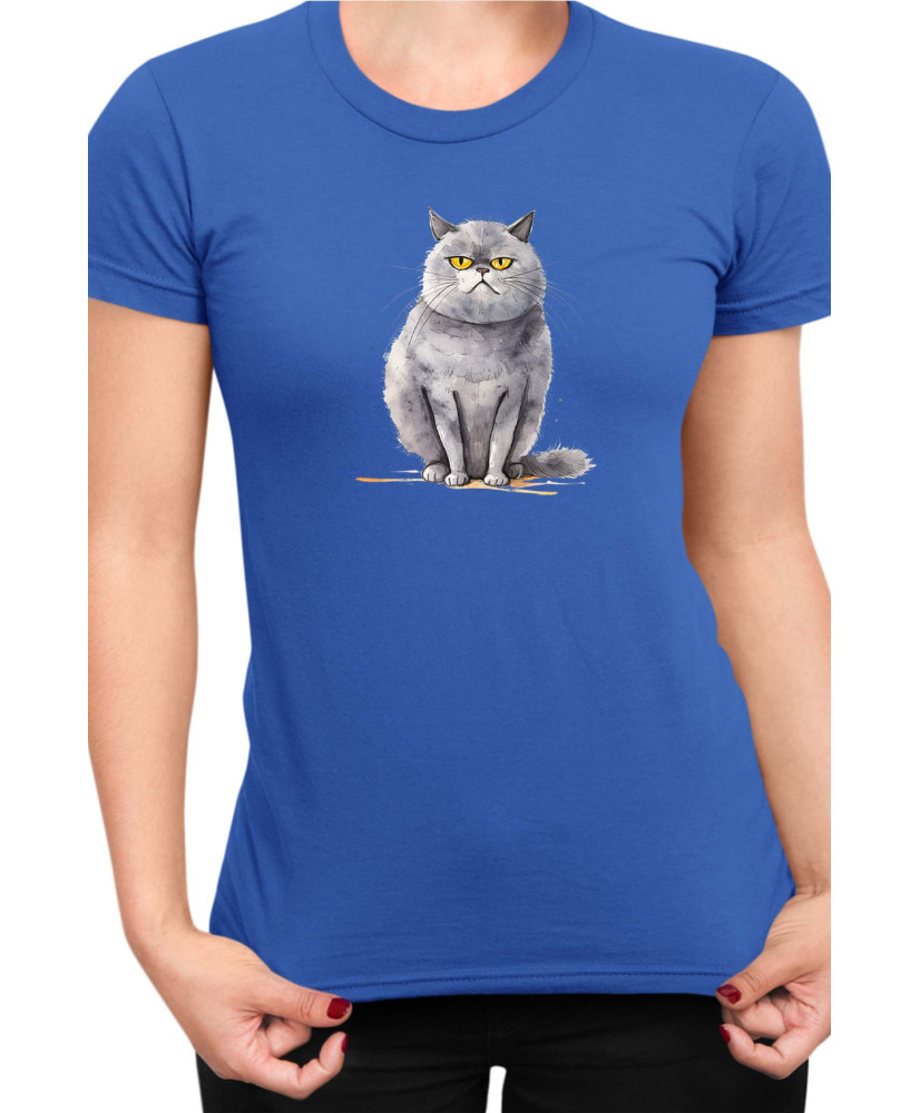 Дамска Тениска Funny Cats Breeds British Shorthair 2