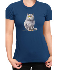 Дамска Тениска Funny Cats Breeds British Shorthair 2