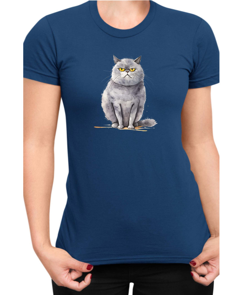 Дамска Тениска Funny Cats Breeds British Shorthair 2