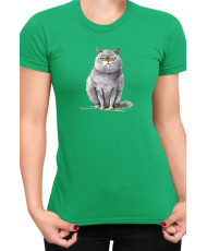 Дамска Тениска Funny Cats Breeds British Shorthair 2