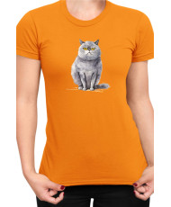 Дамска Тениска Funny Cats Breeds British Shorthair 2