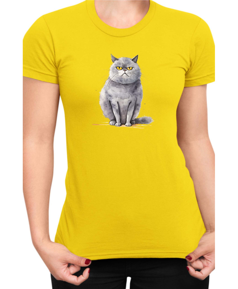 Дамска Тениска Funny Cats Breeds British Shorthair 2