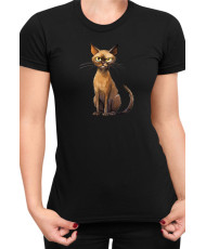 Дамска Тениска Funny Cats Breeds Burmese 1