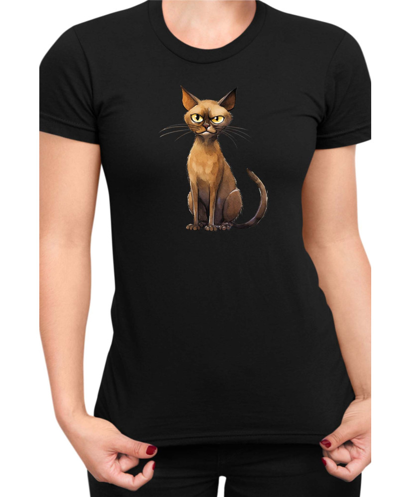 Дамска Тениска Funny Cats Breeds Burmese 1