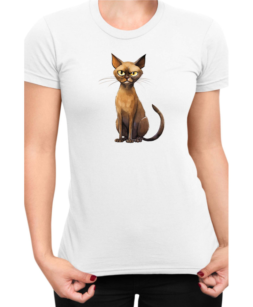 Дамска Тениска Funny Cats Breeds Burmese 1