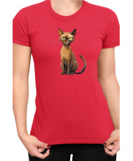 Дамска Тениска Funny Cats Breeds Burmese 1