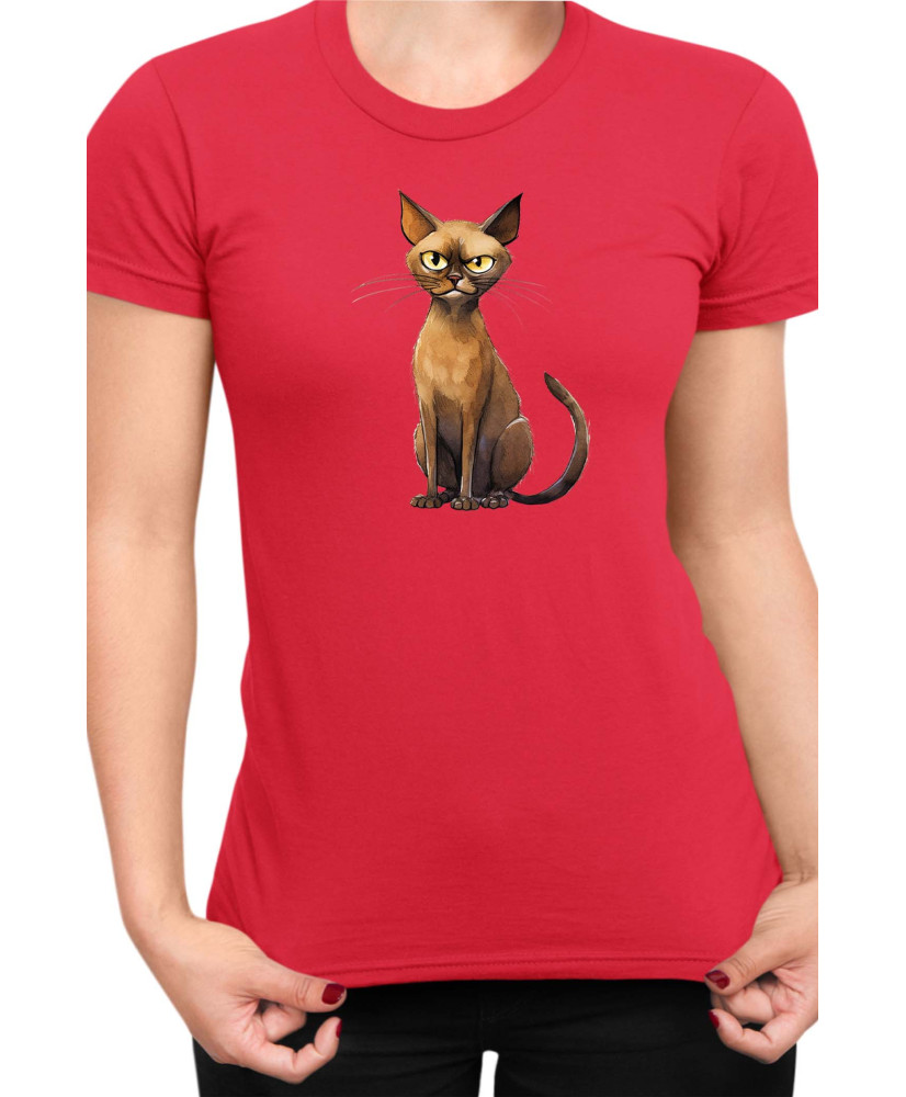 Дамска Тениска Funny Cats Breeds Burmese 1
