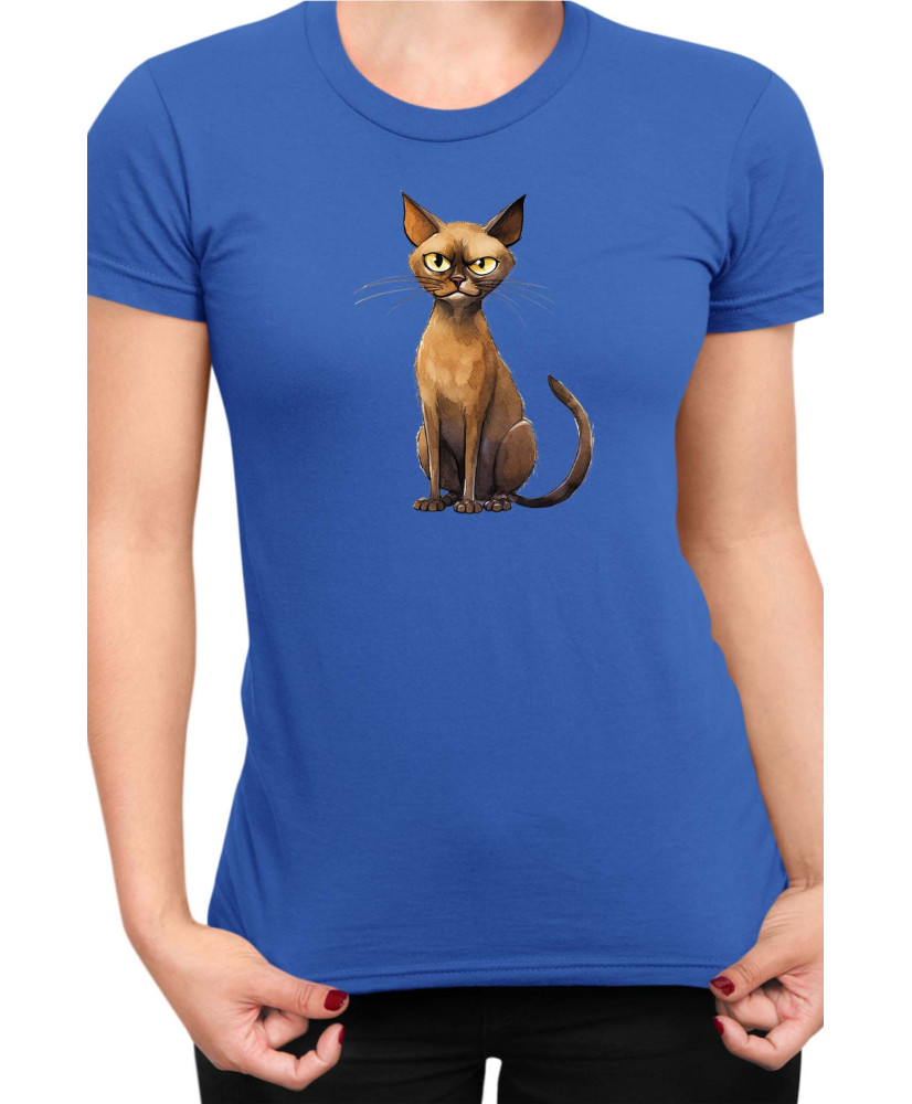 Дамска Тениска Funny Cats Breeds Burmese 1