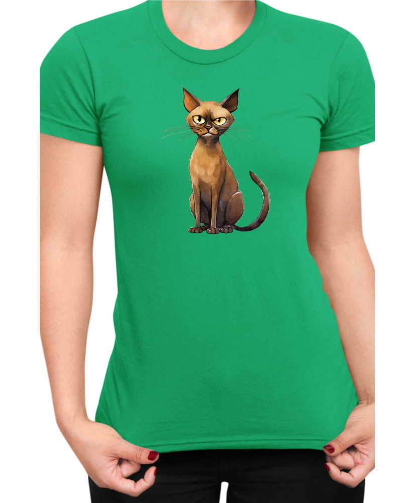 Дамска Тениска Funny Cats Breeds Burmese 1