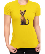 Дамска Тениска Funny Cats Breeds Burmese 1