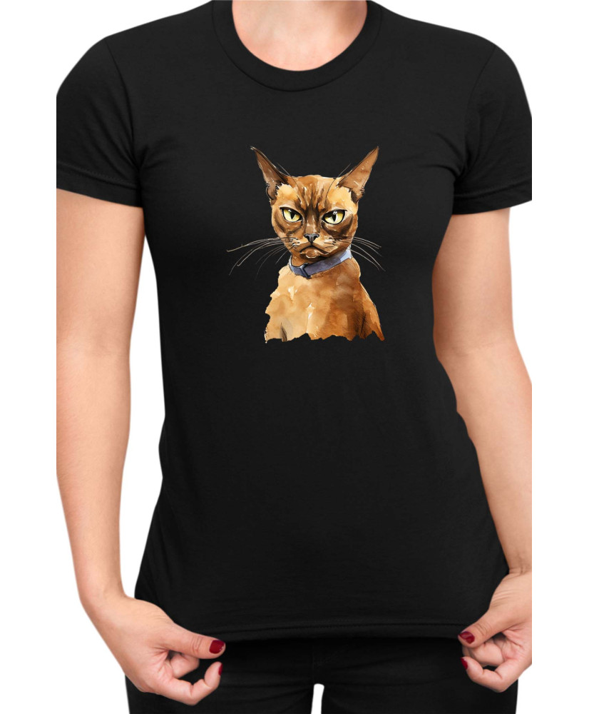 Дамска Тениска Funny Cats Breeds Burmese 2