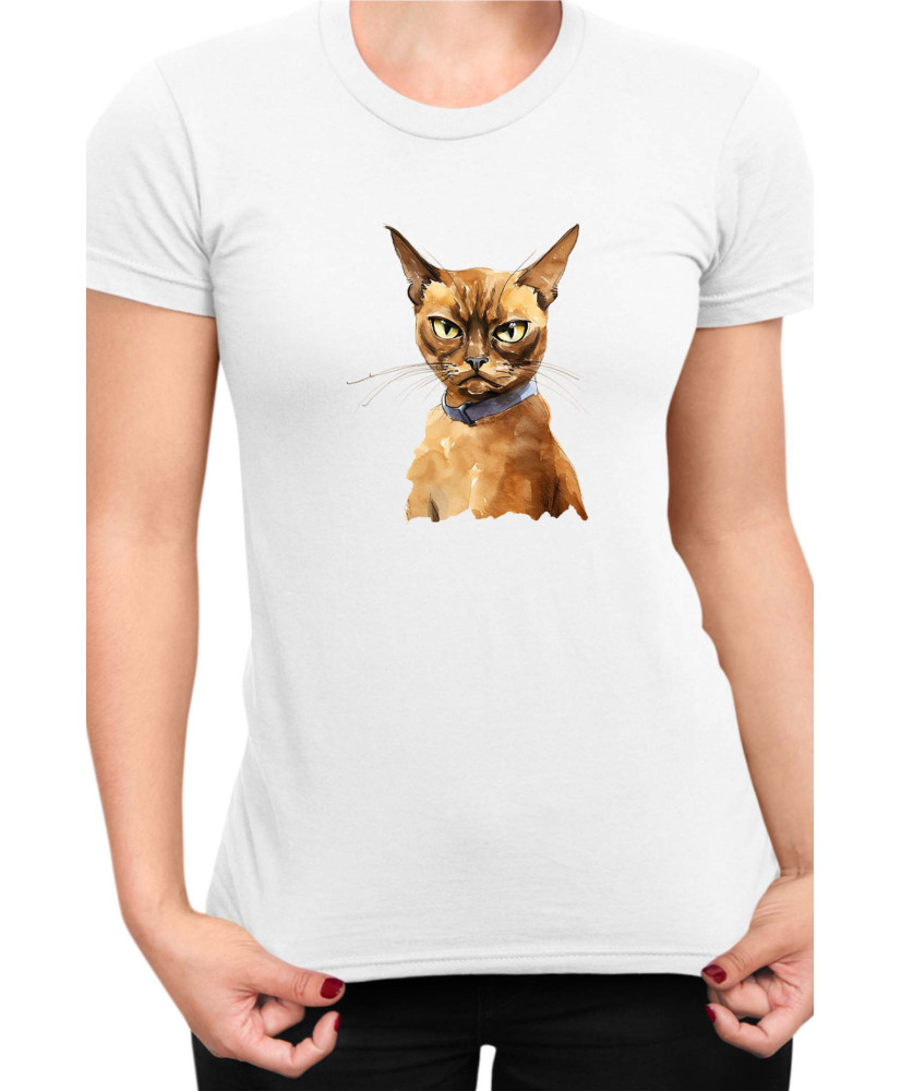 Дамска Тениска Funny Cats Breeds Burmese 2