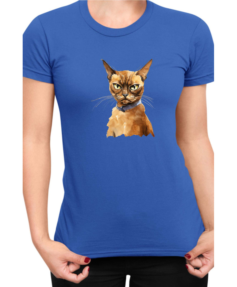 Дамска Тениска Funny Cats Breeds Burmese 2