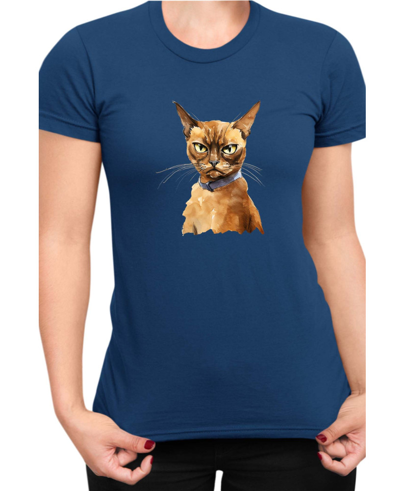 Дамска Тениска Funny Cats Breeds Burmese 2