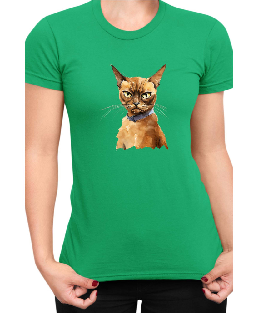 Дамска Тениска Funny Cats Breeds Burmese 2