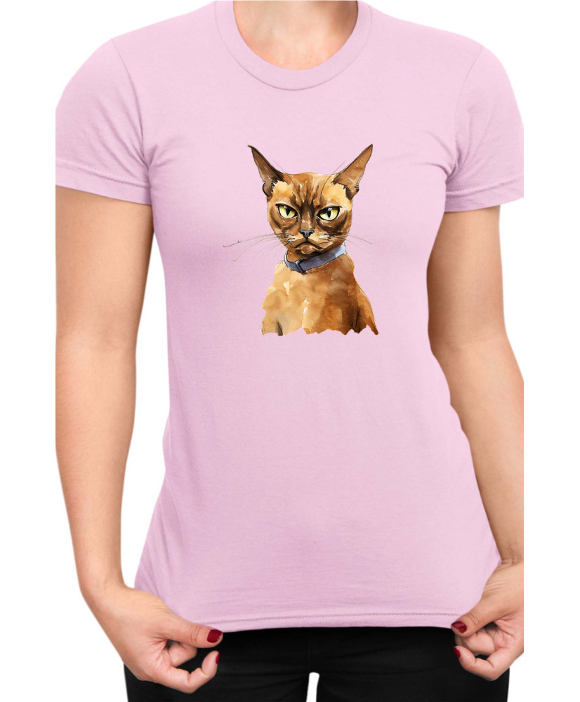 Дамска Тениска Funny Cats Breeds Burmese 2