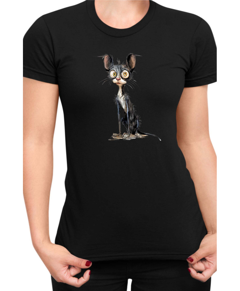 Дамска Тениска Funny Cats Breeds Cornish Rex