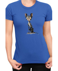 Дамска Тениска Funny Cats Breeds Cornish Rex