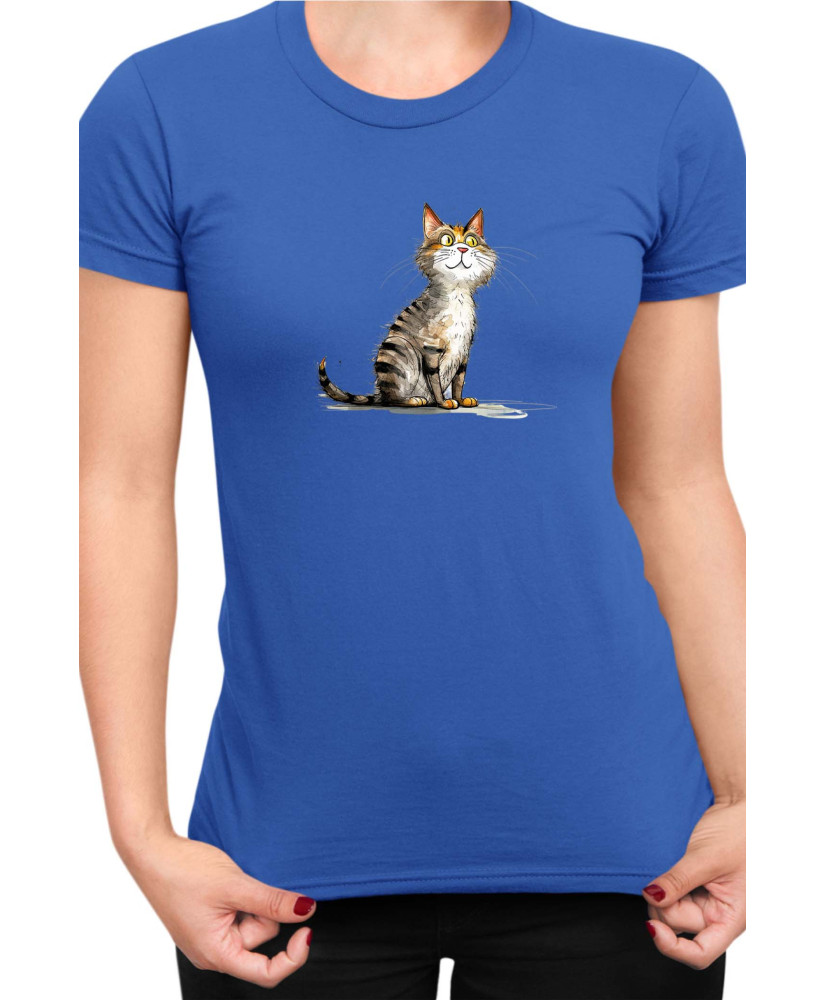 Дамска Тениска Funny Cats Breeds Cyprus