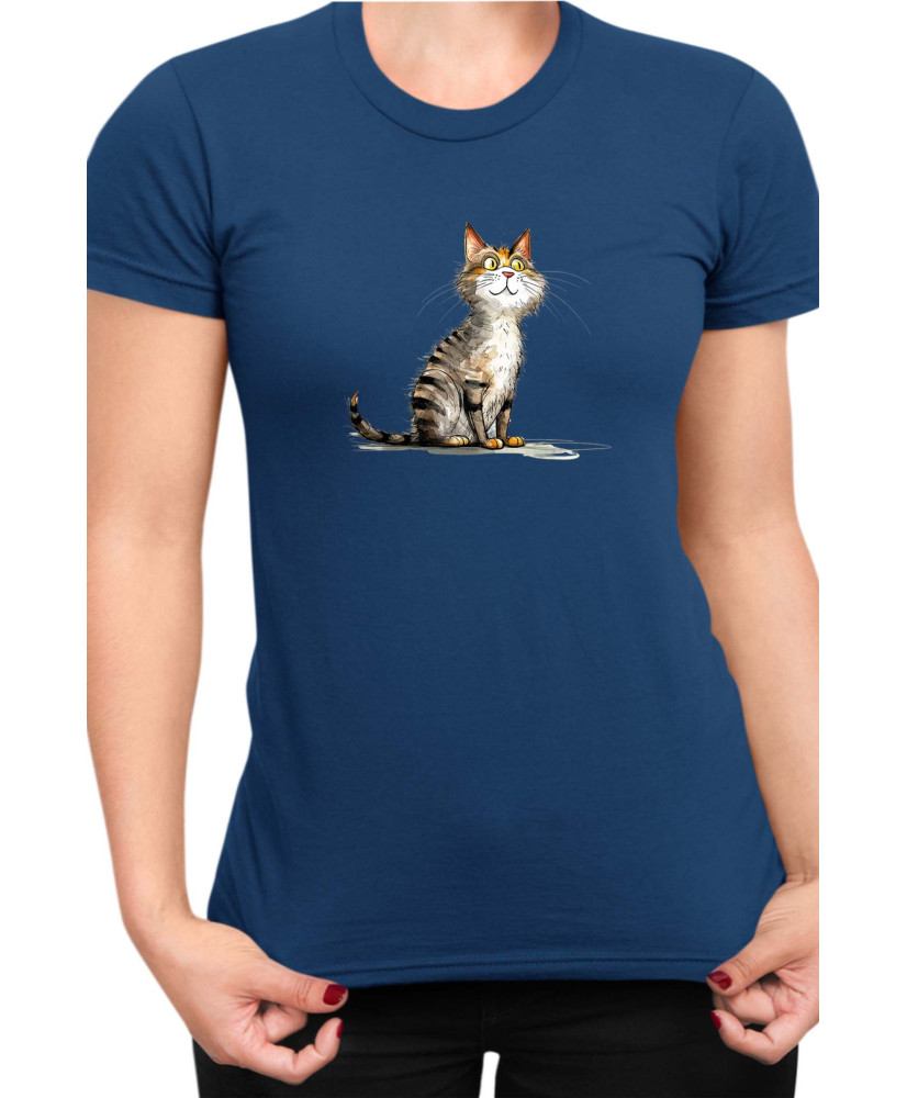 Дамска Тениска Funny Cats Breeds Cyprus
