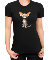 Дамска Тениска Funny Cats Breeds Devon Rex